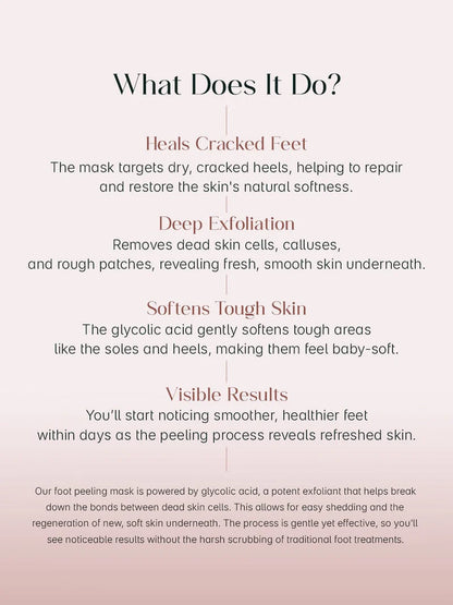 Exfoliating Foot Peel & Whitening Mask (One pair)