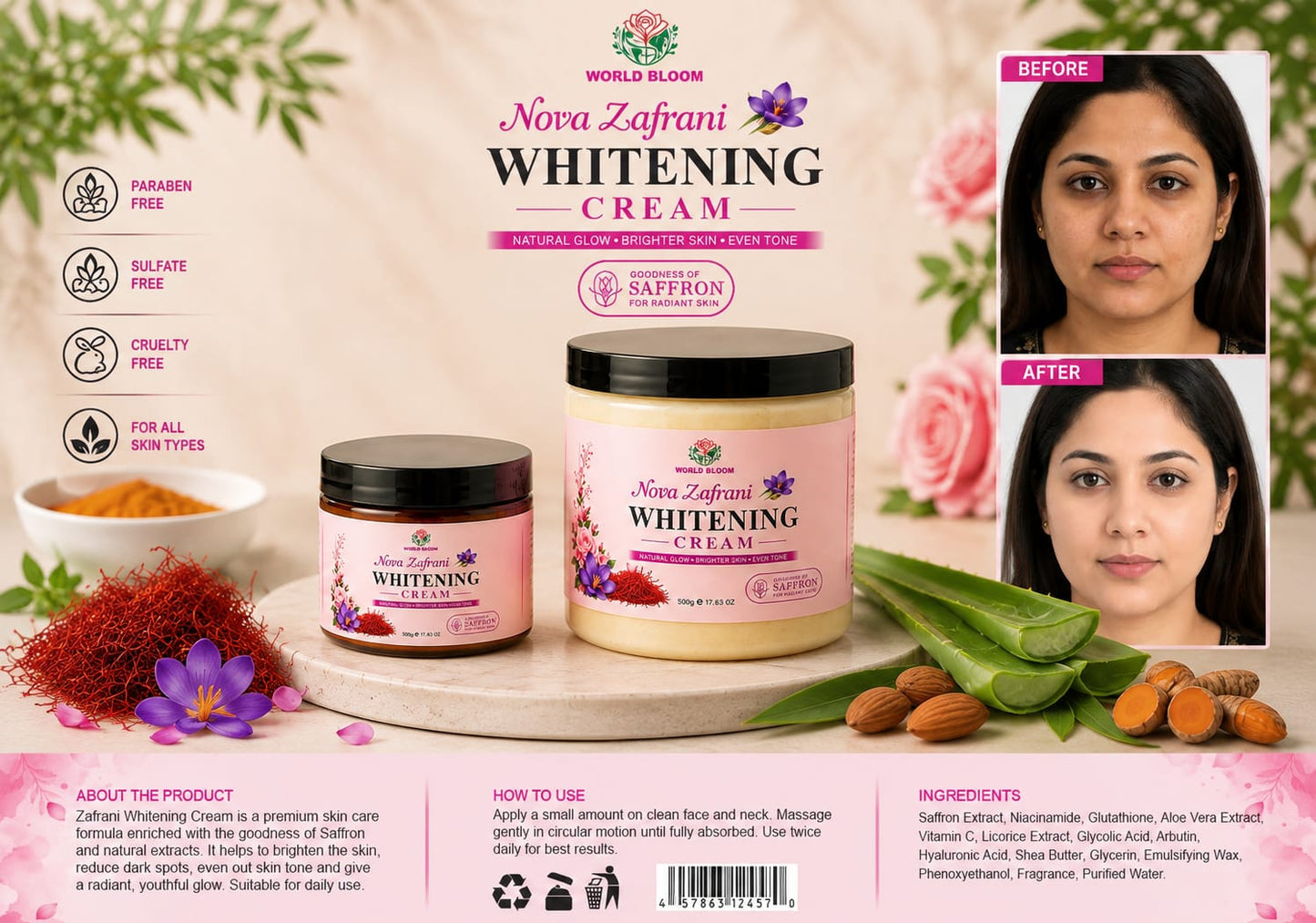 Nova Zafrani Whitenning Cream